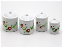 4 Pretty Kitchen jars