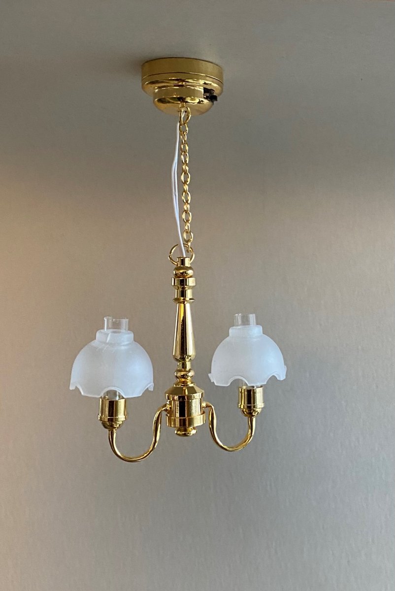 Taklampa led två skärmar