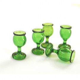 ONE mouth blown wineglass