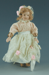 Doll with white dress