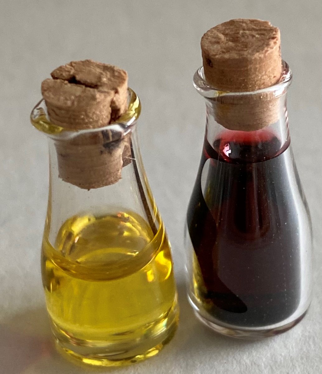 Two bottles of oil &amp; vinegar