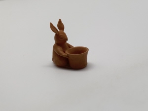 Bunny with basket unpainted in resin - from Art of Mini