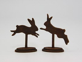 2 unpainted easter bunnies - kit from Art of Mini