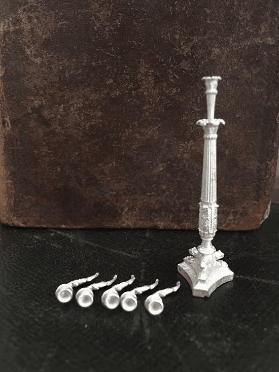One French  5 candlesticks large -  from Alison Davies