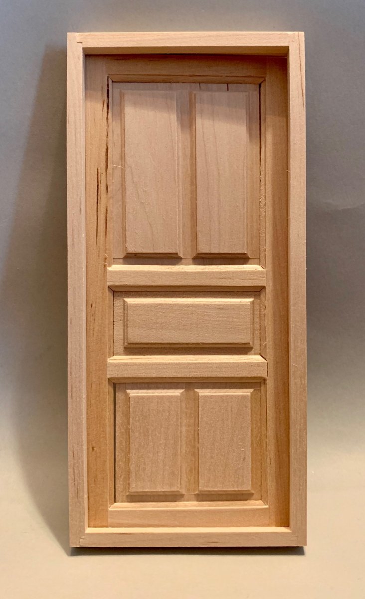 Unpainted door in wood