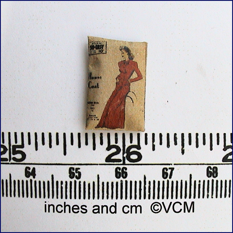 1920’S PAPER PATTERN ENVELOPE – BROWN- rom Valerie Claire Miniatures