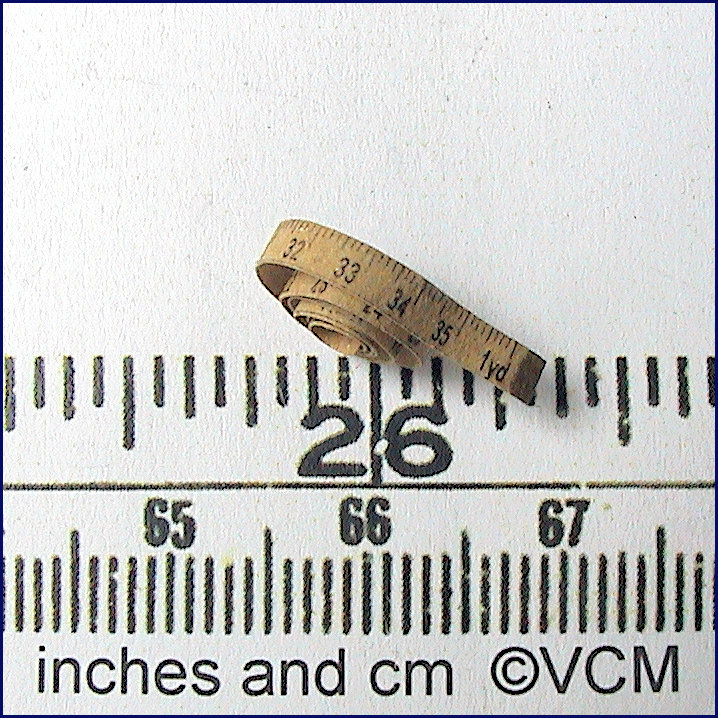 HIGH DETAIL TINY TAPE MEASURE – BROWN- from Valerie Claire Miniatures