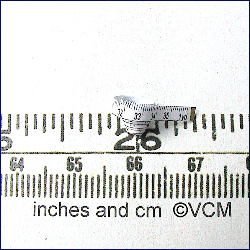 HIGH DETAIL TINY TAPE MEASURE – WHITE- from Valerie Claire Miniatures