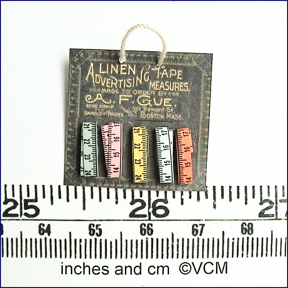 hanging display of tape measures– WHITE- from Valerie Claire Miniatures - 2