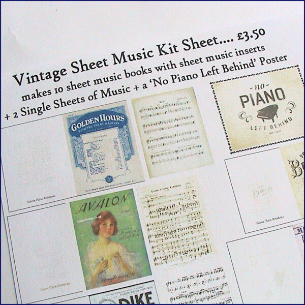 Make 10 sheet music books- kit from Valerie Claire Miniatures - 2