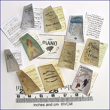Make 10 sheet music books- kit from Valerie Claire Miniatures