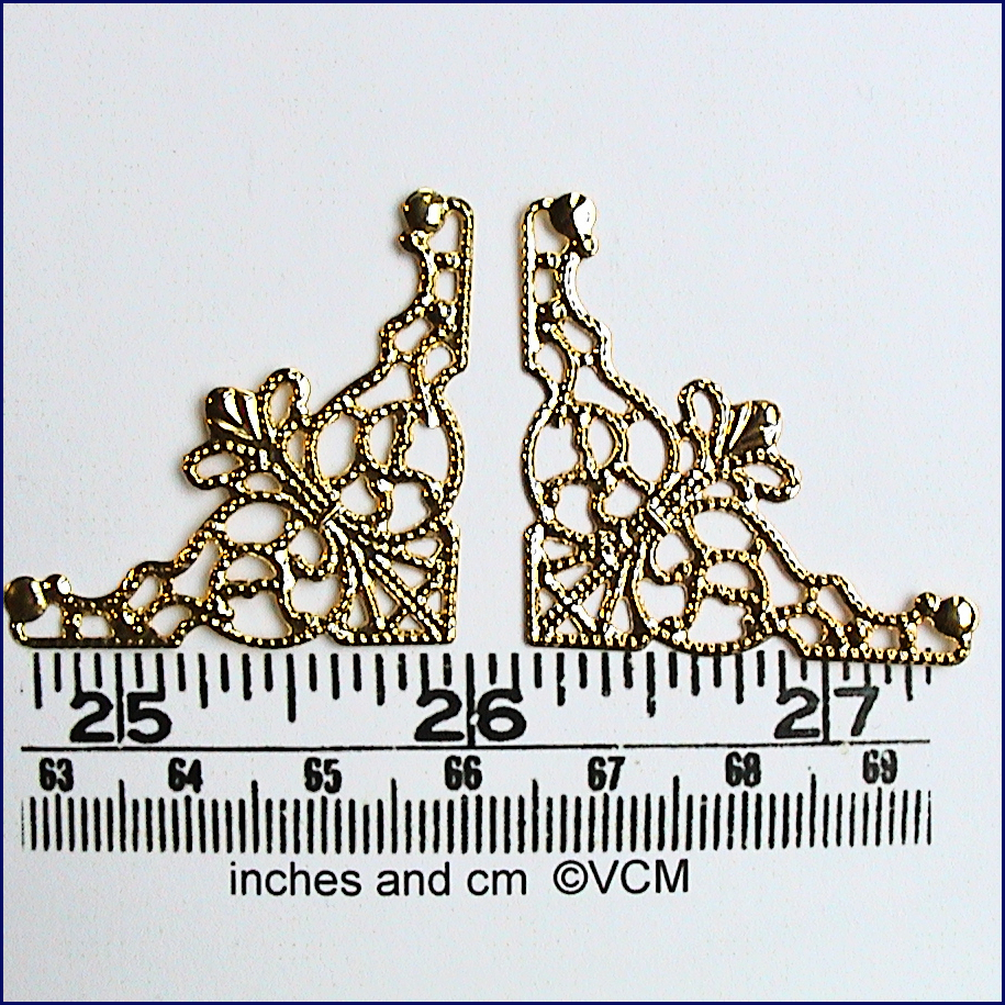 TWO FILIGREE FOR FURNITURE DECORATION - Gold