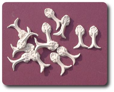 16 small roses - hard casting plaster