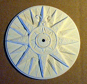 Compass rose for the cealing - hard casting plaster