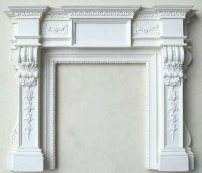 Fireplace - hard casting plaster