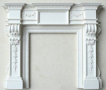 Fireplace - hard casting plaster