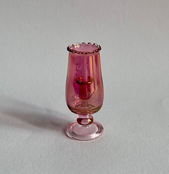 Handmade glass hurricane lamp- handmade in UK