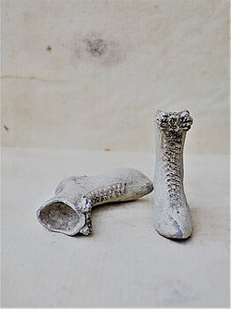 Low Calf length 19th Century Ladies Boots unpainted -  from Alison Davies