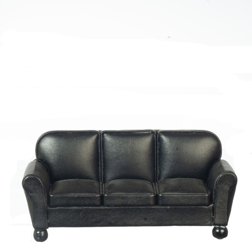 Soffa med "läderklädsel"
