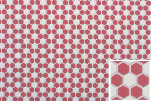 RED/WHITE HEX TILE