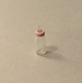 Baby bottle - pink- Handmade in UK