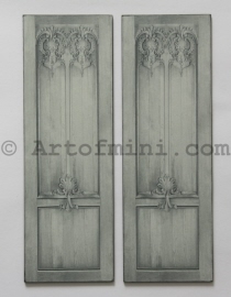 Set of Door Panels (French bleu-grey) - kit from Art of Mini
