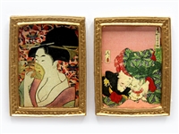 2 picture Japanese woodblock