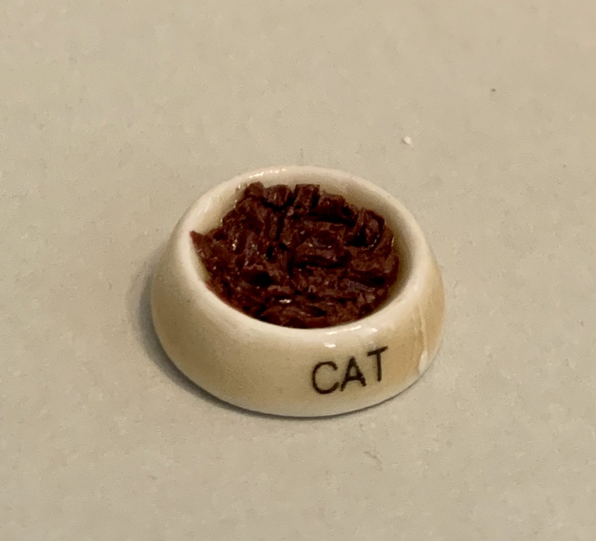 Bowl of catfood - handmade in England