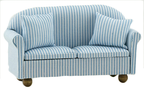 Soffa, blå randig