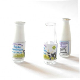 ONE mouth blown milk bottle
