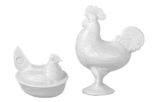 Rooster and chicken