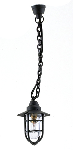 Outdoor light, black, with wire
