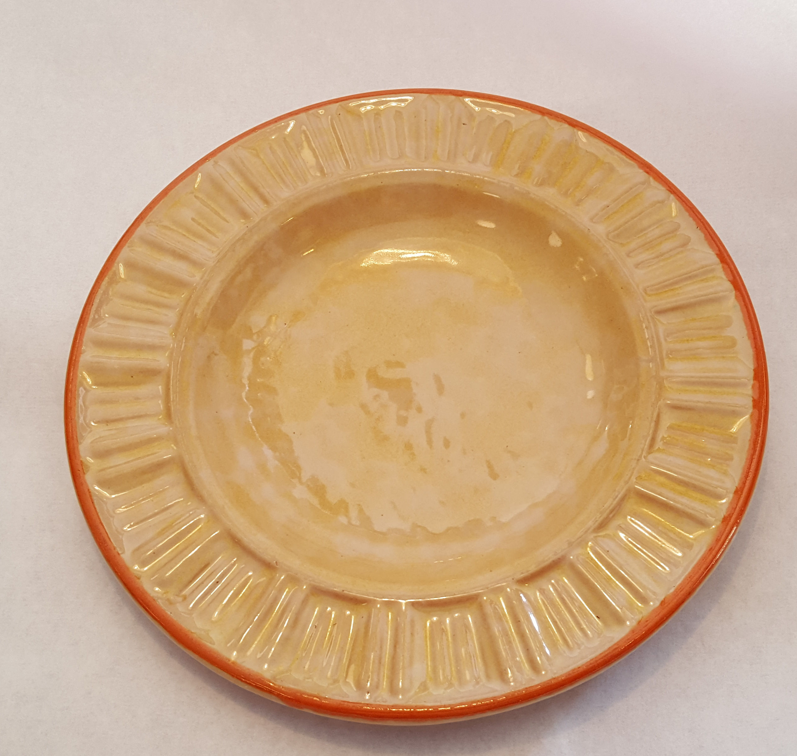 Fruit plate yellow orange 1930s