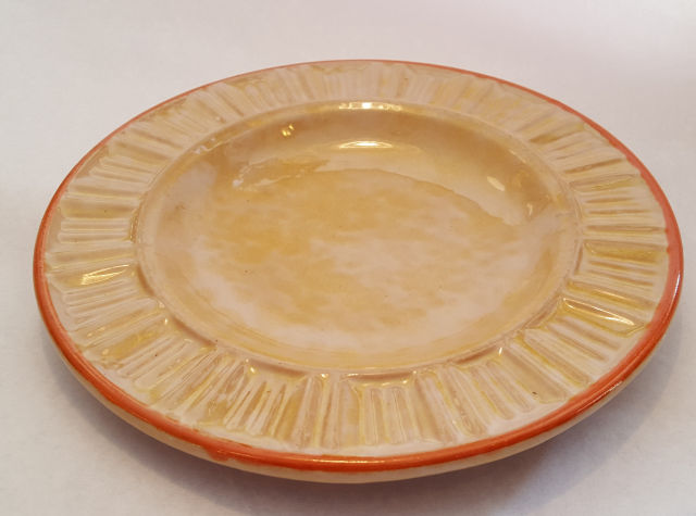 Fruit plate yellow orange 1930s - 2