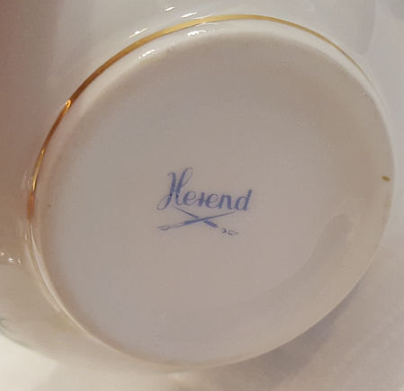 Herend creamer green flower sprig - 3