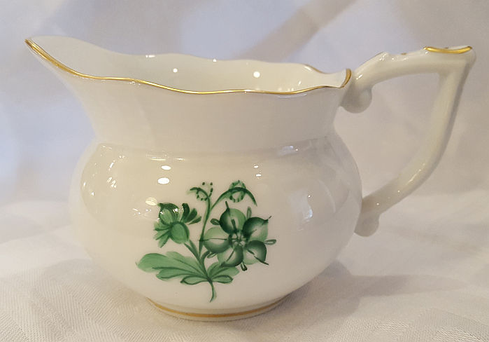 Herend creamer green flower sprig