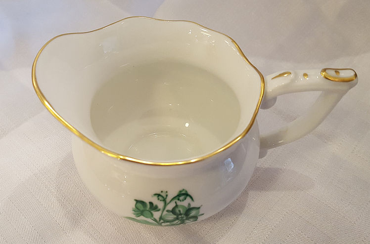 Herend creamer green flower sprig - 2