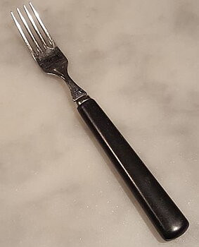 Rundat skaft med rostfri krage smörgåsgaffel