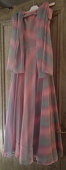Eveningdress rose green 1950s, size M