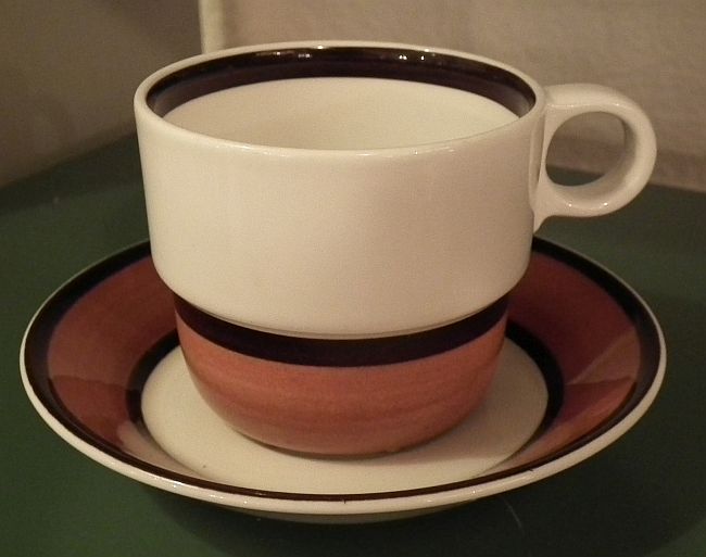 Linda coffee cup and saucer