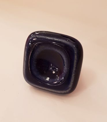 Kitchen handle blue ceramics 1960s