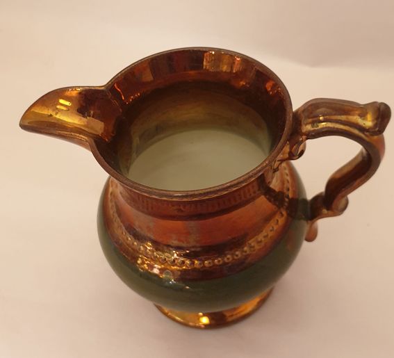 Small pitcher luster glaze and green - 2
