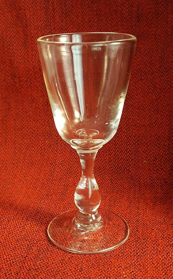  Liqueur glass mouth blown, baluster foot