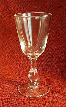  Liqueur glass mouth blown, baluster foot