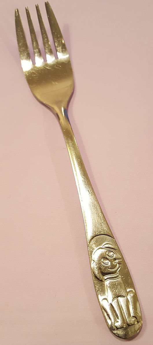 Happy dog fork