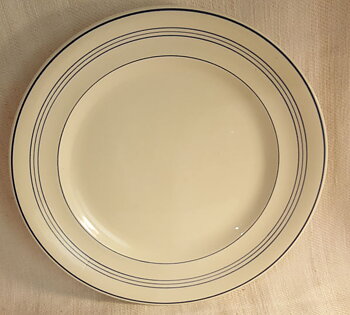 Blue stripes salad plate
