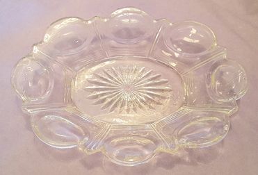 Eda Lornjett, pressed glass plate star in the bottom - 2