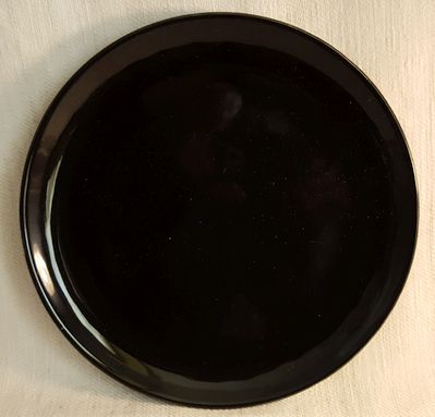 Black small cake plate