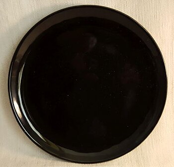 Black small cake plate