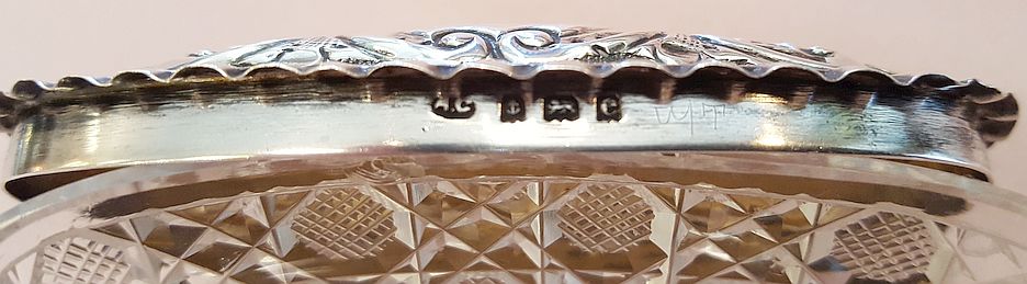 Crystal box with silver cap Birmingham 1904 - 4